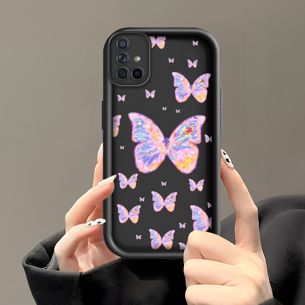 Casing Hp Untuk Compitable With Samsung Galaxy A71 Phone Case Lembut Cassing Bunga Kupu Kesing 2783