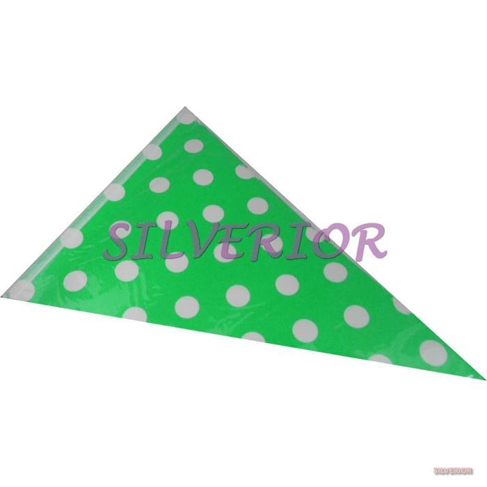 TERMURAH Bendera Umbul s Gantung Segitiga Kertas Bulat Polkadot Hijau READY STOCK