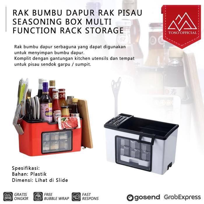 Rak Bumbu Dapur Rak Pisau Seasoning Box Multi Function Rack Storage