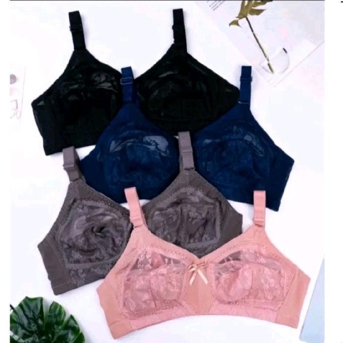 Bra Guinisister 408 Cup Besar Motif Brukat Tanpa Busa Dan Kawat