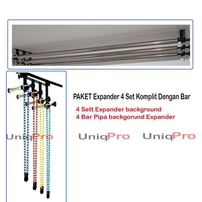 Paket Expander Background 4 Set Komplit Dengan Bar Pipa Set Backdrop