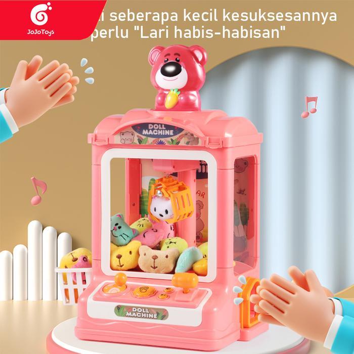 Mainan Anak Claw Machine Mesin Capit Boneka Dengan Lampu Dan Musik Bear Asli Toys Plastik Kode 680