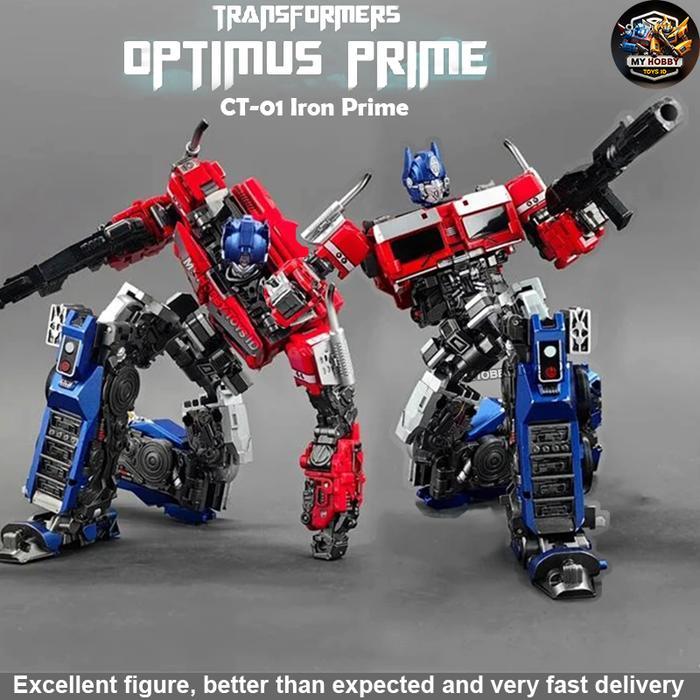 SALE ORIGINAL PREMIUM FIGURE TRANSFORMERS OPTIMUS PRIME ROBOT CT-01 IRON MAN PRIME CAT SILVER