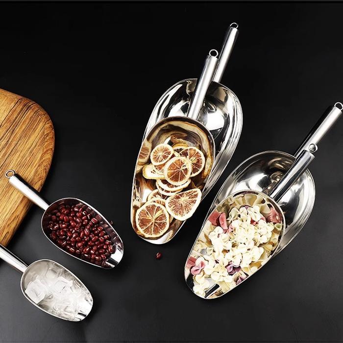 Sendok Sekop bahan Stainless Steel / Sendok es batu / Sendok Tepung / Sendok Es Batu Stainless Steel