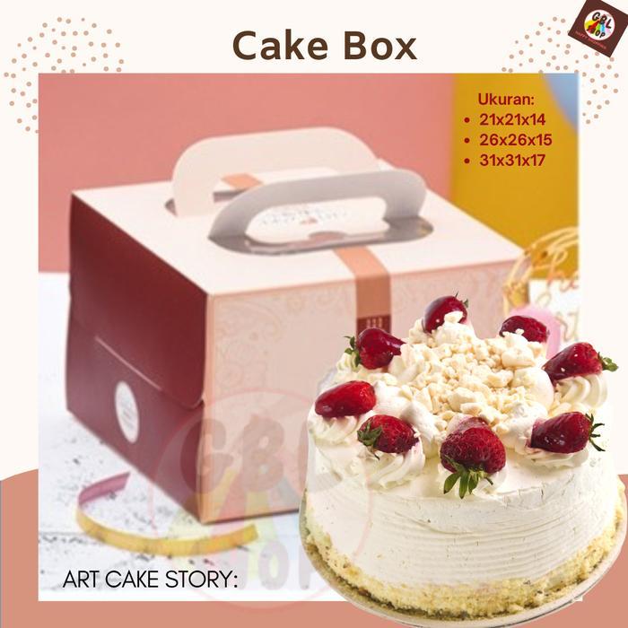GBL SHOP Kotak Kue Tart Ulang Tahun 31x31x17 Birthday Cake Box 10pcs Karton Berkualitas Motif Happy