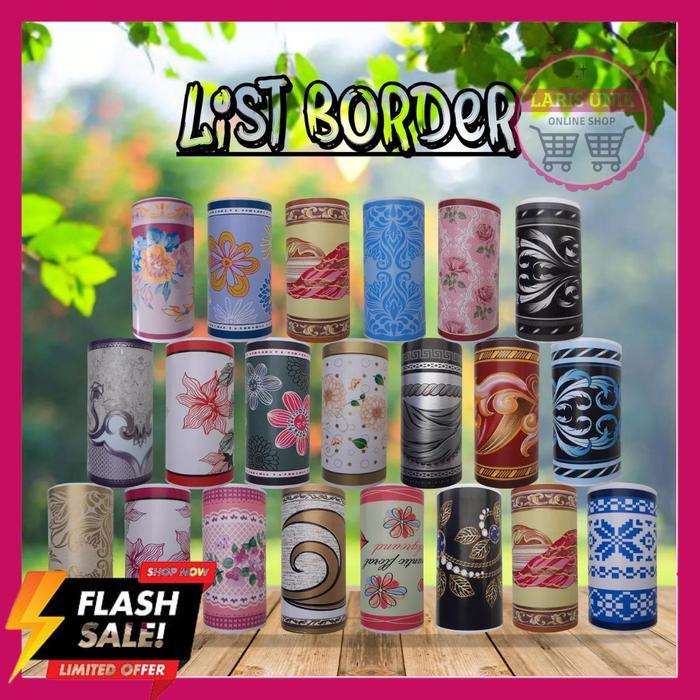 New- Wallpaper Sticker Border List Tembok UK 10cm x 10m / borderlist wallpaper border list border