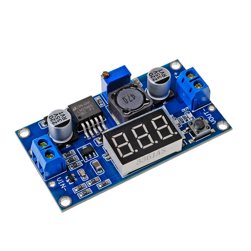 1-10Pcs Javino Lm2596 Lm2596S Power Ule + Led Voltmeter Dc-Dc Adjustable Step-Down Power Supply Ule