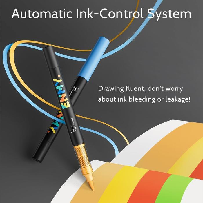 yf6l- Warna KreatifEnmy 48 Warna Marker Cair Akrilik Langsung, Marker Cat Air Akrilik,