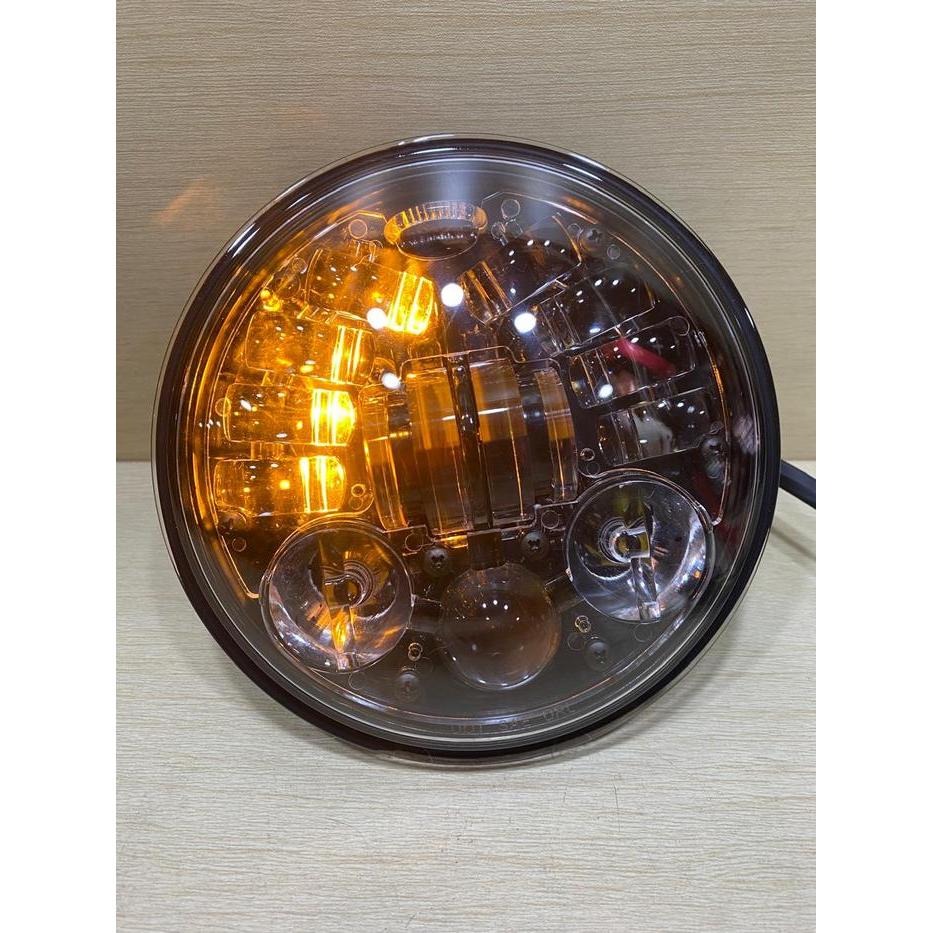 Laris Lampu Daymaker Headlight 5.75 Inch Harley String 5.75 Lampu Sen Black Terlaris