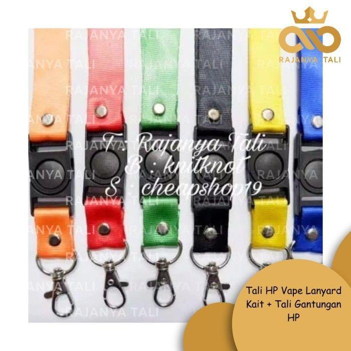 SALE Tali HP Vape Lanyard Kait + Tali Gantungan HP - Hitam Termurah