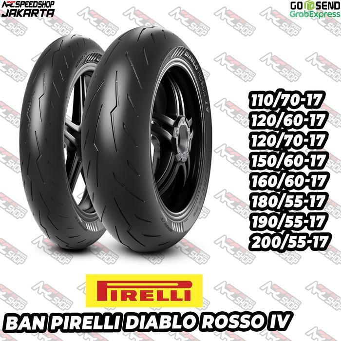BAN PIRELLI PIRELI DIABLO ROSSO 4 IV 110/70-17 110 70 R17 120/60-17 120 70 R17 120/70-17 120 70 R17