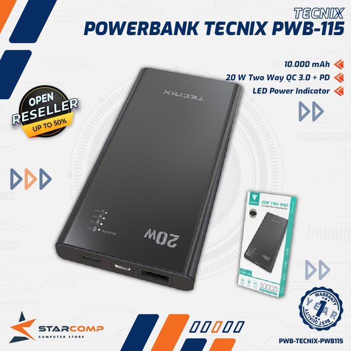 Tecnix PWB-115 PowerBank 10.000 mAh 20W Two-Way