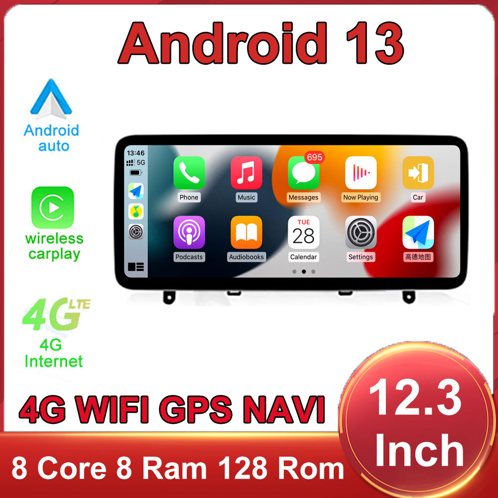 12.3 Inch Android 13 For Benz C W204 S204 2008-2010 Car Accessories