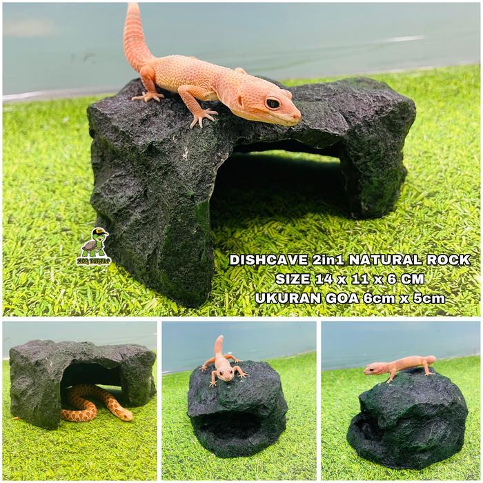 hgycy- Hiding Cave Full Resin Gecko Tarantula Baby Bearded Dragon Crocodile Skink Hamster