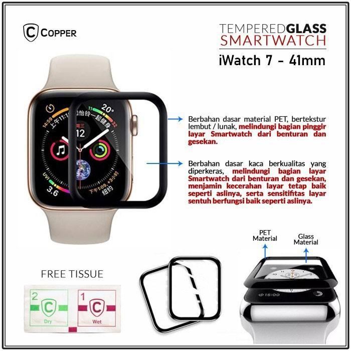 Stok Baru Apple iWatch 7 41mm - COPPER Anti Gores Polymer Nano PMMA (Bahan Mika)