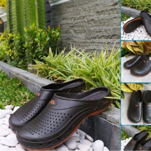 SANDAL SEPATU SELOP KARET PRIA DEWASA NIKKO-8032 Coklat