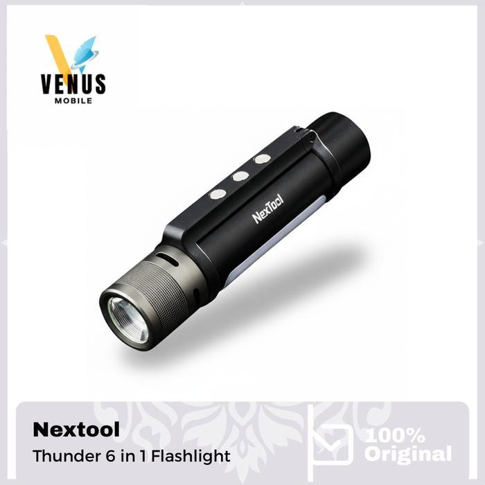 kpzzfv- Nextool Thunder Flashlight Outdoor 6 In 1 - Nextool Senter 6In1 Lampu & Senter Camping