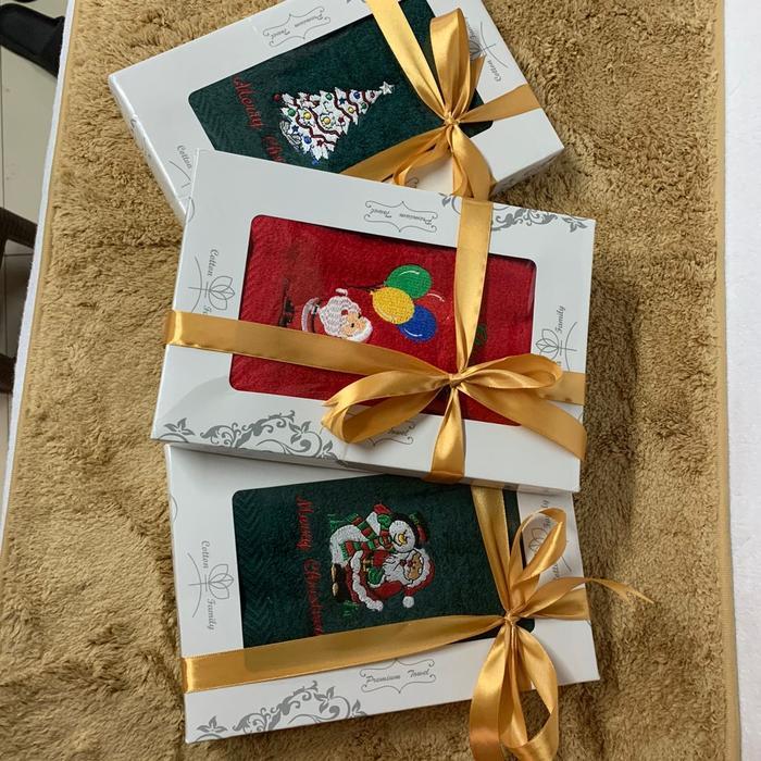 Handuk Natal 50X100 Bordir Natal Christmas