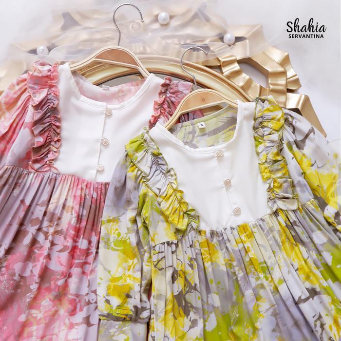 ORIGINAL Shahia Servantina - Beatrice Dress Gamis Anak Perempuan Baju Muslim Panjang Motif Wanita