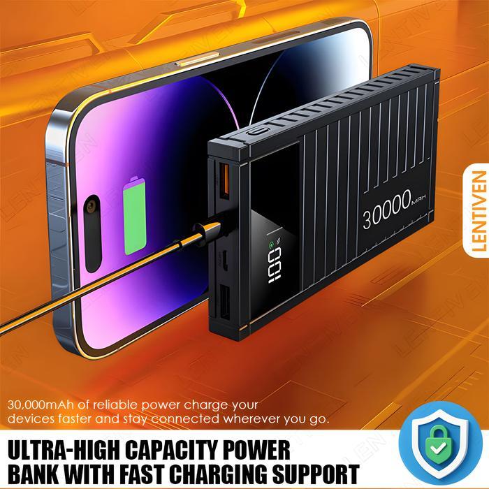 lussy- Lentiven Powerbank 30000 Mah Mini With Fast Charging Bh73