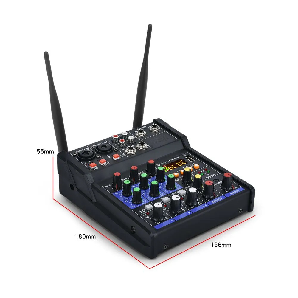 - Wireless Microphone With Audio Mixer Studio Karaoke Mic Bluetooth Dj