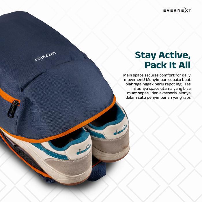 EVERNEXT - Tas Ransel Pria Backpack Pria Daily Casual Tas Punggung Ransel Strive Daily Traveling