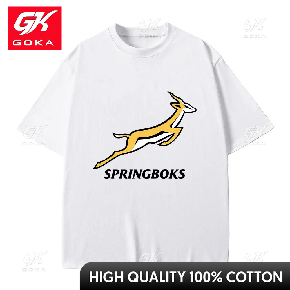 Springbok Rugby Supporter Gear Merch T-shirt Fashion Brand Men Women Pure Cotton Tshirt Men's