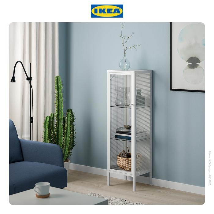 4abs- Ikea Baggebo Lemari Pajangan Dengan Pintu Kaca 34X30X116 Cm