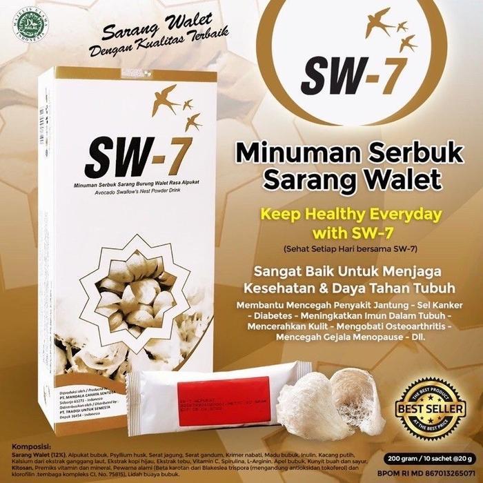 -Terlaris SW 7 SW7 ORI 100% Minuman Kesehatan Serbuk Sarang Burung Walet Asli - Gratis Ongkir