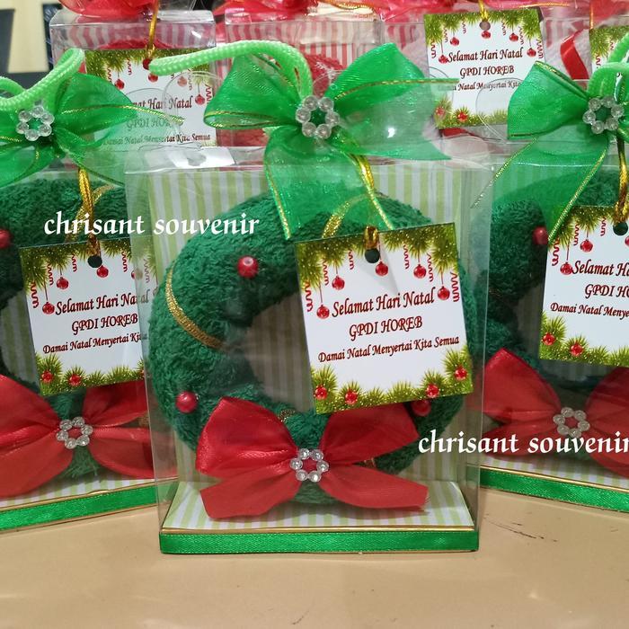 Souvenir Handuk Tema Natal / Christmas Tree