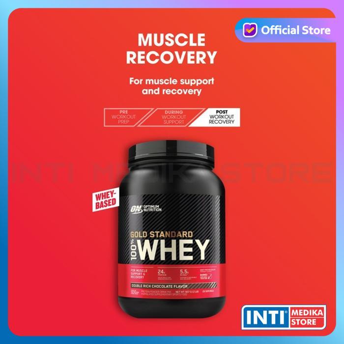 Promo On - Gold Standard Whey For Muscle Support & Recovery Susu Bubuk Tinggi Protein Untuk