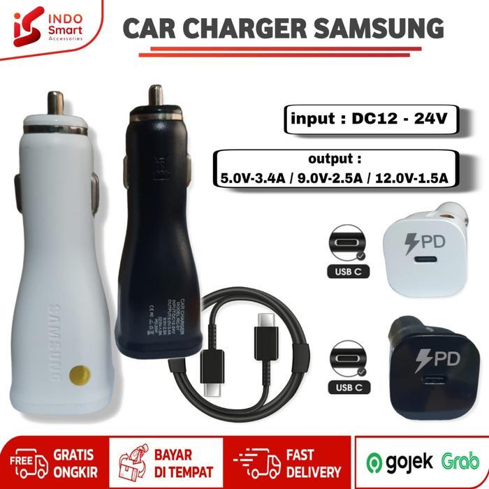 Terlaris Car Charger Samsung Fast Charging 25W Type C to Type C Casan Mobil SALE