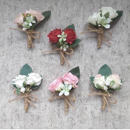 BUNGA JAS PENGANTIN PRIA CORSAGE BROS PENGANTIN PRIA MAWAR ARTIFICIAL