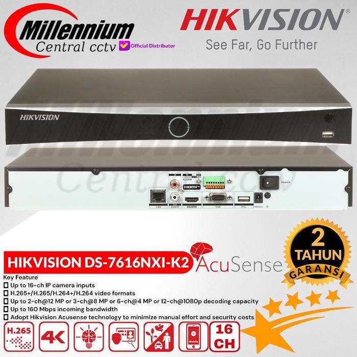 ASLI NVR HIKVISION 16CH DS-7616NI-K2 / NVR HIKVISION 16CHANNEL DS-7616NI-K2 READY STOCK