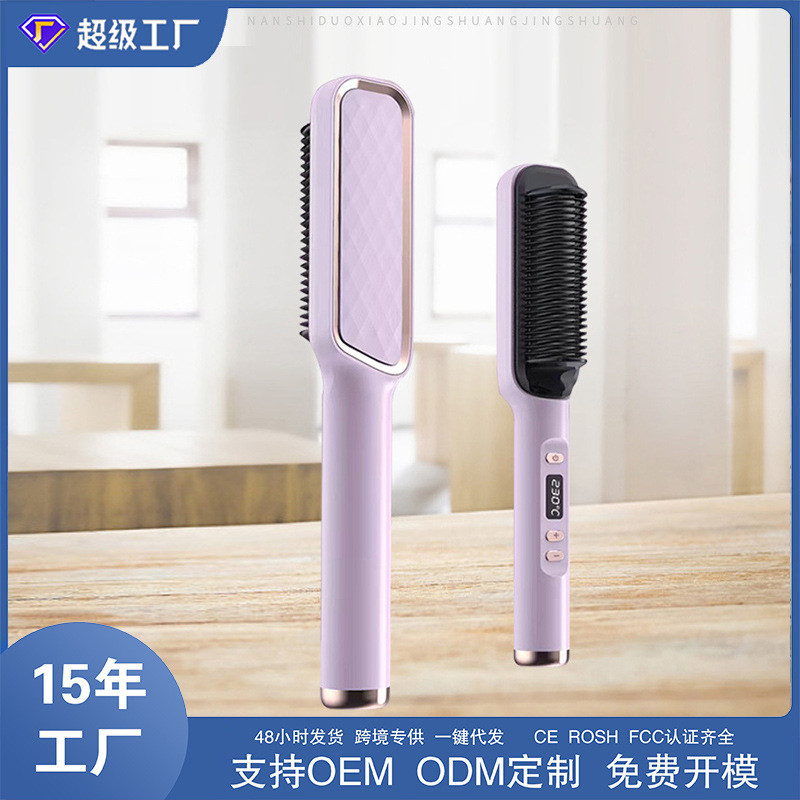 Sisir Pengeriting dan Pelurus Rambut Ion Negatif 3 in 1 dengan LCD Display dan Tourmaline Ceramic, K