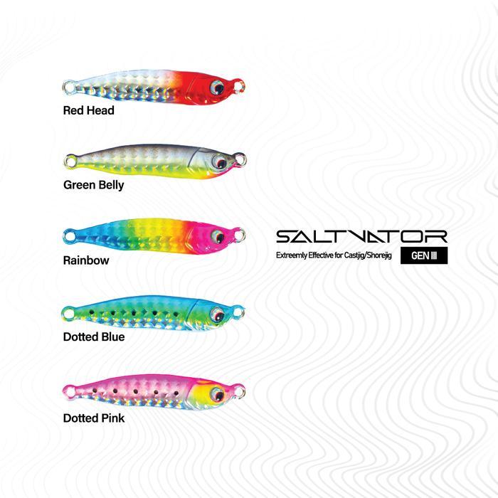 Lure Metal Jig Exodus Saltvator Gen III with Assist hook S-Jig 10g 15g 20g 40g 60g Metal Hunter