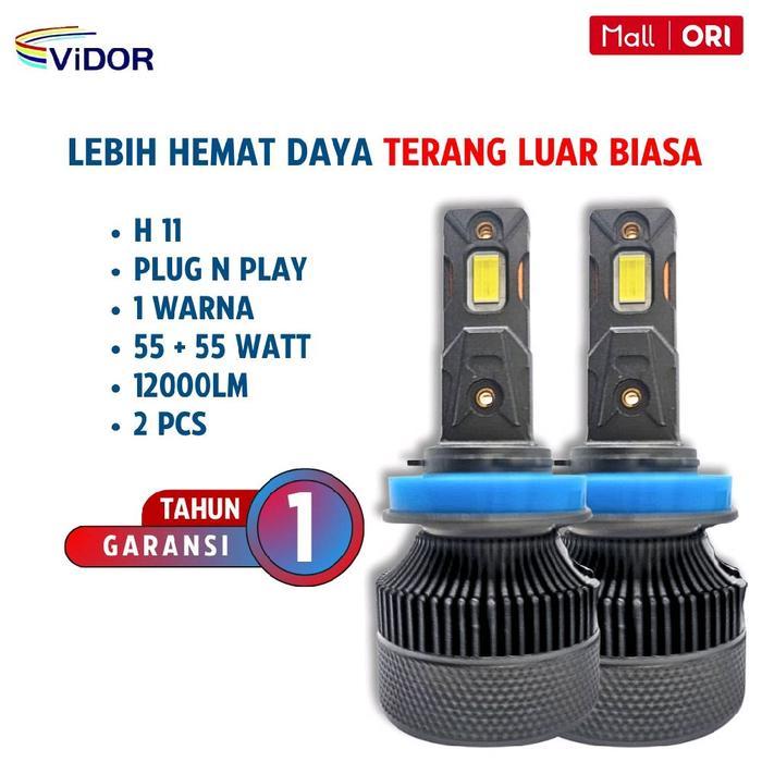 Vidor Lampu Led Mobil Z1- H11 55 Watt Satu Warna