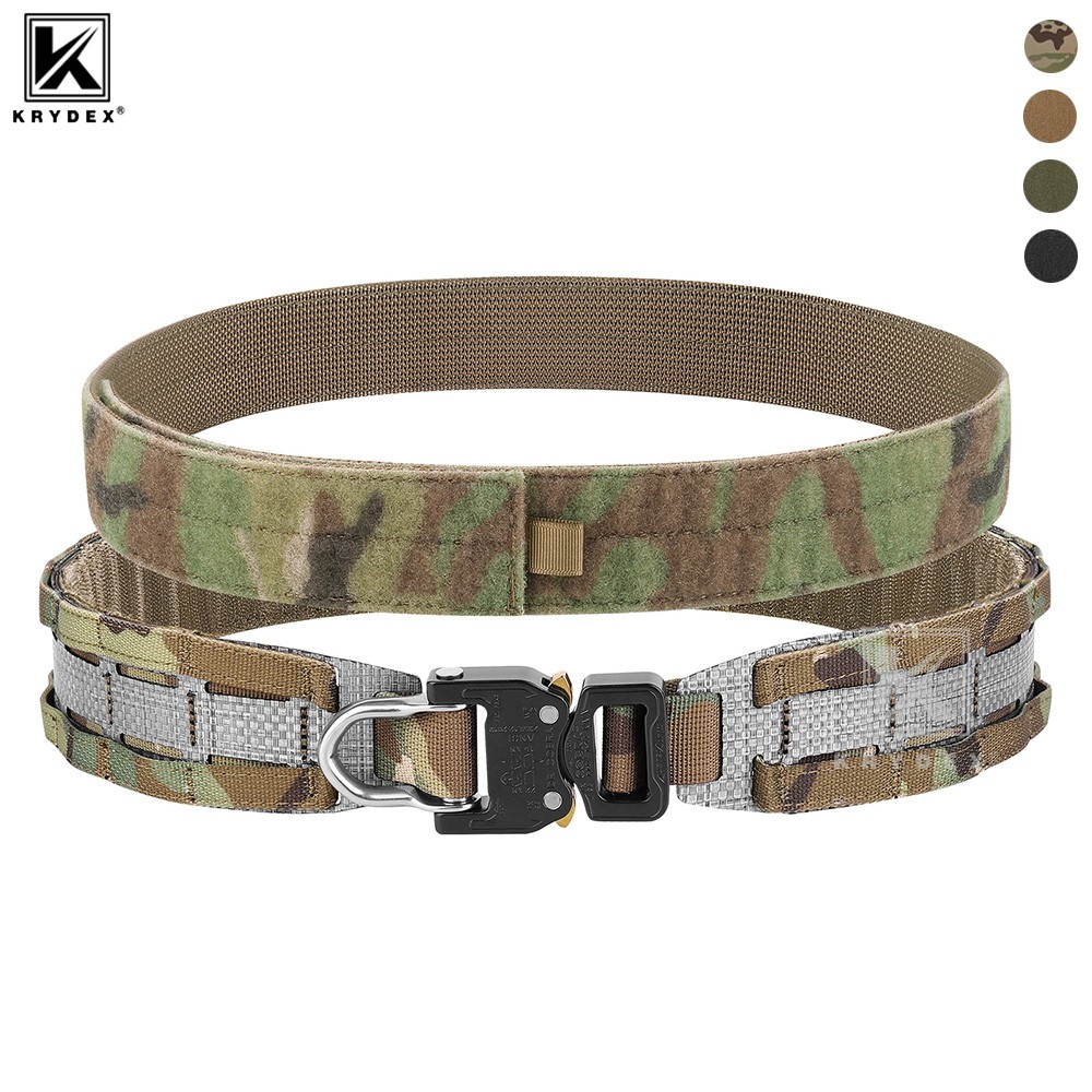 Krydex Tactical 2 Inch Belt Original Cobra Buckle Tegris Rigger Molle Waist Battle Belt Heavy Duty