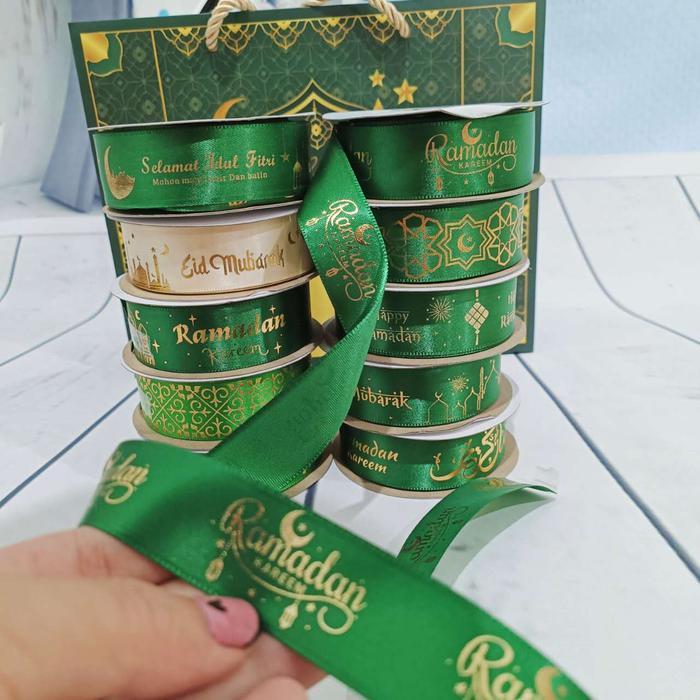 1 Roll Pita Ramadhan 2,5Cm - Pita Idul Fitri Premium Ps303