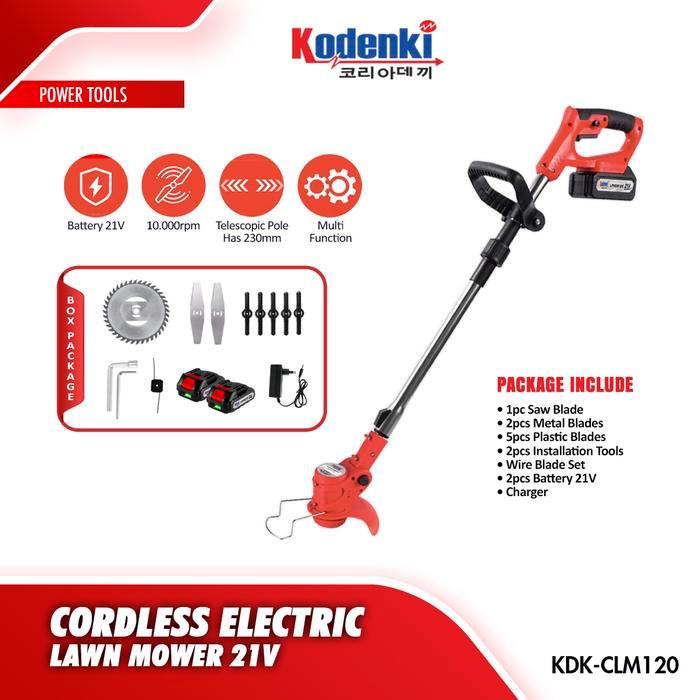 Mesin Potong Rumput Baterai Cordless Grass Cutter Trimmer Kodenki