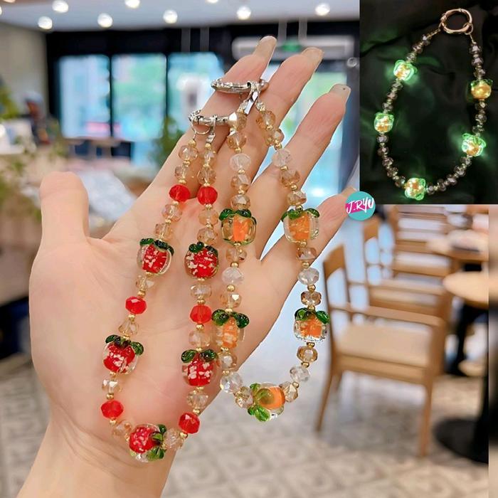 SALE JRYU Gantungan HP Korea RYUJIN-GID gantungan gelang kristal gantungan tas menyala dalam gelap