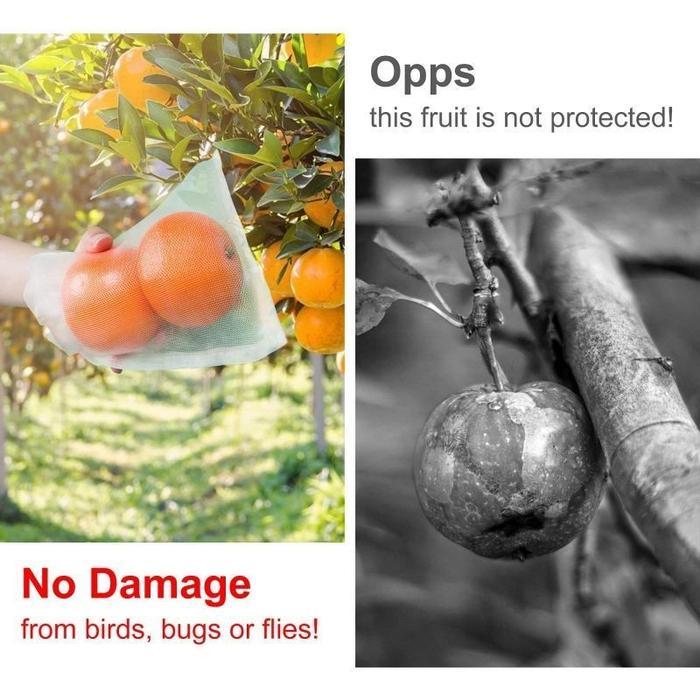 1e5hy- Vinnatsu-100Pcs Kantong Jaring Pembungkus Buah Kantong Jaring Pembungkus Buah Anggur