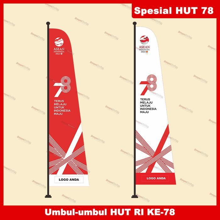 ASLI Umbul Umbul HUT Ke-78 Kemerdekaan RI READY STOCK
