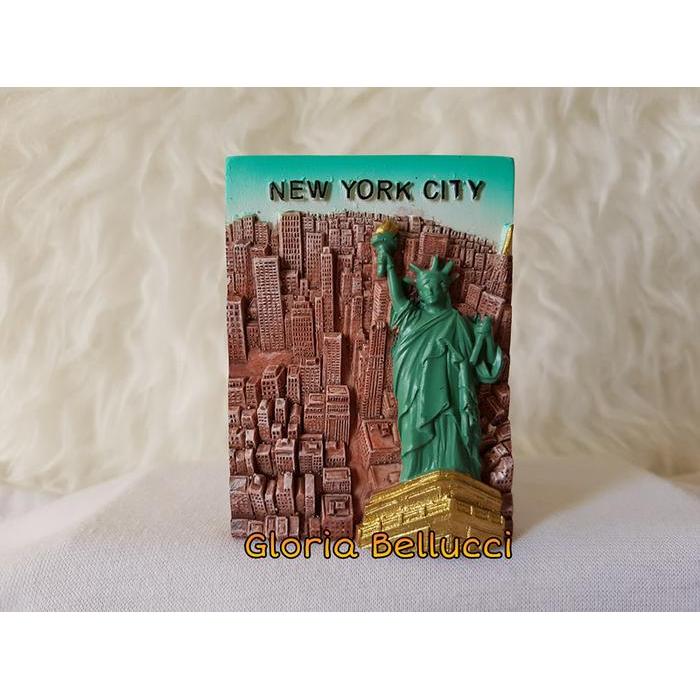 SOUVENIR MAGNET KULKAS NEGARA AMERIKA SERIKAT NEWYORK LIBERTY