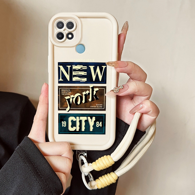 Casing Hp untuk OPPO A15 A15s A35 4G Case Hp Silikon soft shell Berisi tali gantung Kasing Kesing Ce