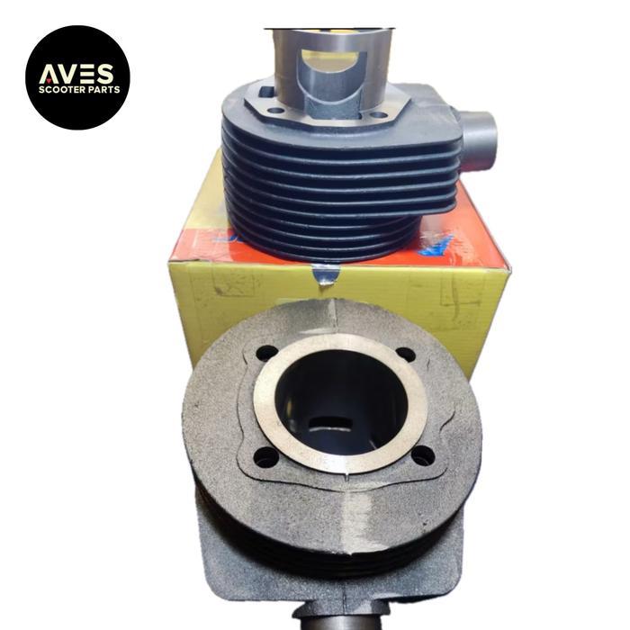blok silinder vespa 3 lubang port original danmotor