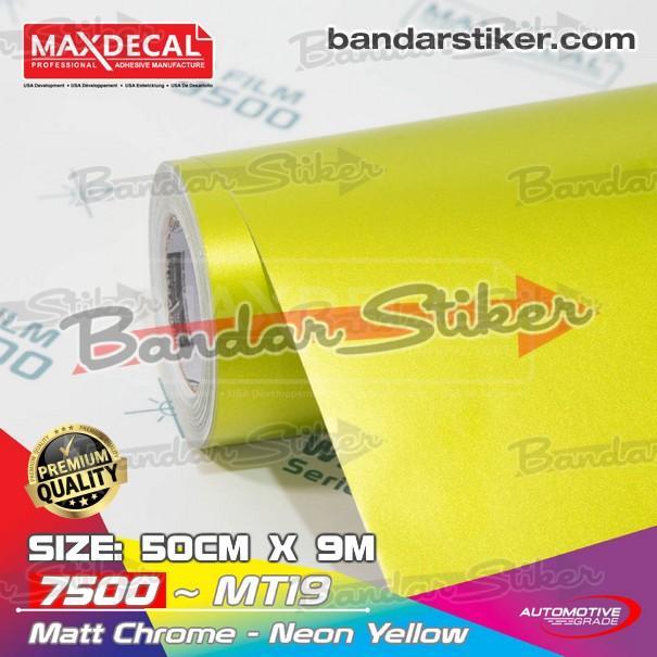 Maxdecal Mt19 Matte Chrome Neon Yellow Skotlet Motor Premium Krum Dop
