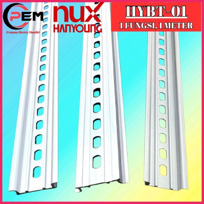 Hanyoung Nux Rel Mcb Din Rail Alumunium Hybt-01 Hy Bt-01 Hy Bt01 Hybt01 1 Fungsi 1 Meter