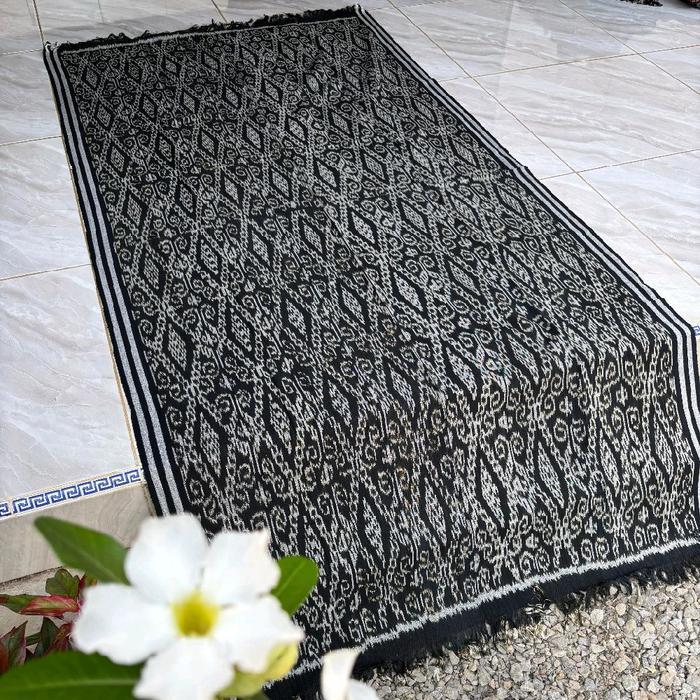 KAIN TENUN BLANKET PREMIUM - KAIN TENUN MOTIF SINTANG HITAM