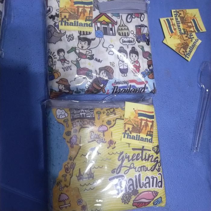 Souvernir Tas Belanja Lipat/Shopping Bag Waterproof Thailand (M)